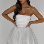 Kate | Mini Jurk Witte Glitter