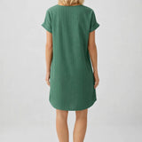 Dames Casual T Shirt Jurk Met V Hals