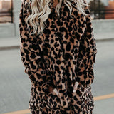 Leona| Comfortabele Winterjas met Luipaardprint
