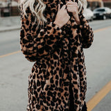 Leona| Comfortabele Winterjas met Luipaardprint