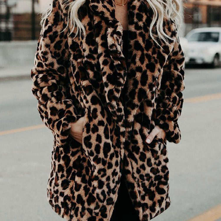 Leona| Comfortabele Winterjas met Luipaardprint