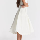 Maike™ Elegante Strapless Midi Jurk