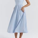 Maike™ Elegante Strapless Midi Jurk