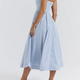 Maike™ Elegante Strapless Midi Jurk