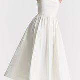 Maike™ Elegante Strapless Midi Jurk