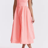 Maike™ Elegante Strapless Midi Jurk