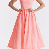 Maike™ Elegante Strapless Midi Jurk