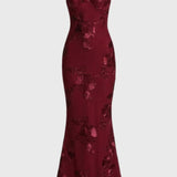 Elegante Pailletten Maxi Jurk