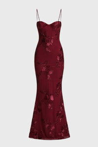 Elegante Pailletten Maxi Jurk