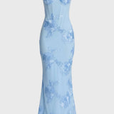 Elegante Pailletten Maxi Jurk