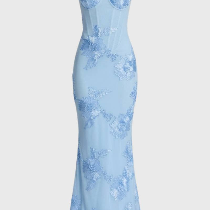 Elegante Pailletten Maxi Jurk