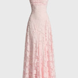 Elegante Maxi Jurk met Kantdetails