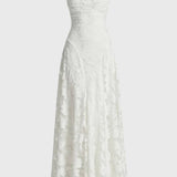 Elegante Maxi Jurk met Kantdetails