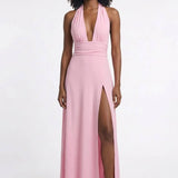 Elegante Halter Maxi Jurk