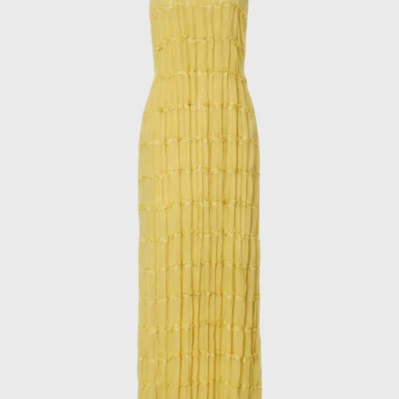 Zwarte Geplooide Halter Maxi Jurk