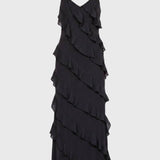 Lichtblauwe Maxi Jurk met Volants