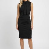 Zwarte Elegante Bodycon Midi Jurk
