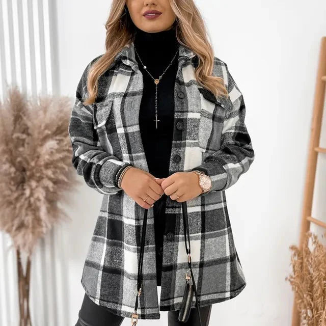 Geruite Mantel | Oversized | Trendy Winterstijl