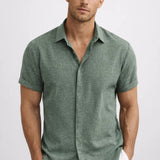 Heren Zomer Overhemd Luchtig Linnen Look
