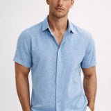 Heren Zomer Overhemd Luchtig Linnen Look