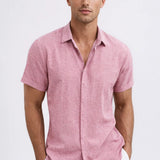 Heren Zomer Overhemd Luchtig Linnen Look