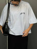 Oversized Dames T-Shirt in Grijs met Klein Logo-Print