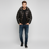 Heren Gewatteerde Winterjas – Warme Mantel met Capuchon