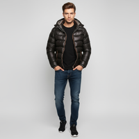 Heren Gewatteerde Winterjas – Warme Mantel met Capuchon
