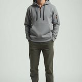 Heren Half Zip Hoodie – Comfortabele Urban Pullover met Zakken