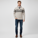 Heren Trui met Halve Rits – Comfortabele Casual Pullover van Katoenmix