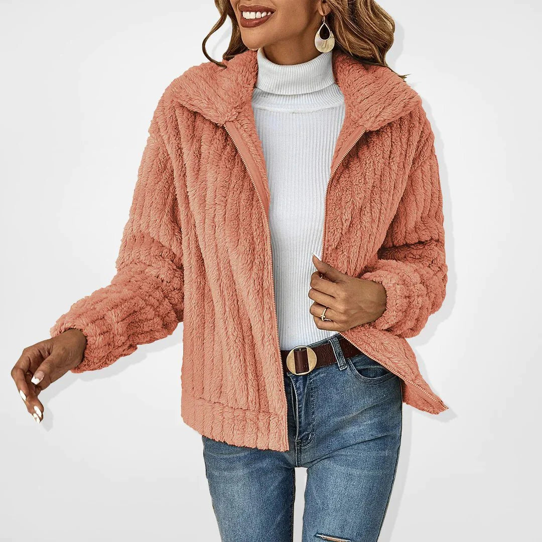 Korte Teddyjas met Ritssluiting | Zacht en Warm | Casual Stijl
