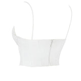 Eliza | Stijlvolle Witte Bustier-Top met Dunne Bandjes