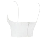 Eliza | Stijlvolle Witte Bustier-Top met Dunne Bandjes