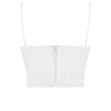 Eliza | Stijlvolle Witte Bustier-Top met Dunne Bandjes
