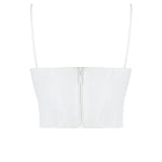 Eliza | Stijlvolle Witte Bustier-Top met Dunne Bandjes