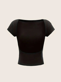 Paula | Zwart Rugloos Top