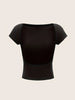 Paula | Zwart Rugloos Top