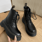 Eline | Elegante Plateauboots van Leer – Stijlvolle Schoenen met Comfort