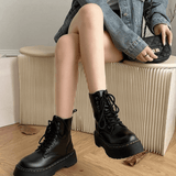 Eline | Elegante Plateauboots van Leer – Stijlvolle Schoenen met Comfort