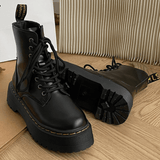 Eline | Elegante Plateauboots van Leer – Stijlvolle Schoenen met Comfort