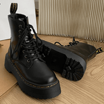 Eline | Elegante Plateauboots van Leer – Stijlvolle Schoenen met Comfort