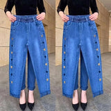 Zita™ Dames Jeans met Knopen