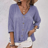 Selma™ Dames T-shirt met V-hals