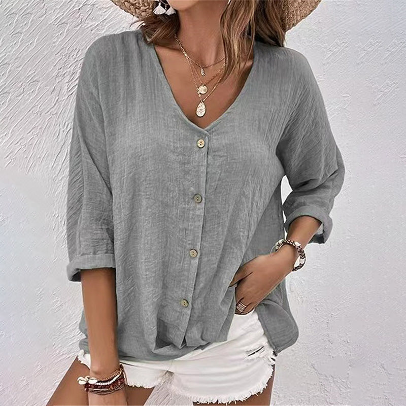 Selma™ Dames T-shirt met V-hals