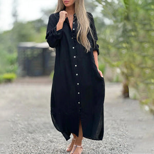 Juna™ Luchtige Zomerjurk met Knoopsluiting