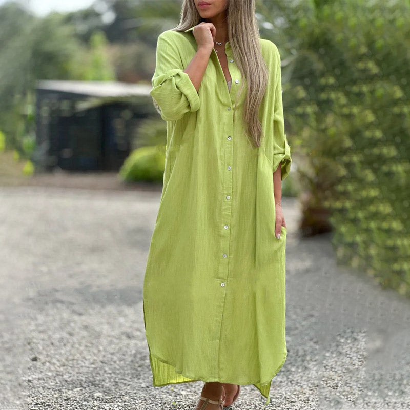 Juna™ Luchtige Zomerjurk met Knoopsluiting