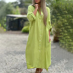 Juna™ Luchtige Zomerjurk met Knoopsluiting