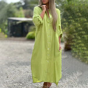 Juna™ Luchtige Zomerjurk met Knoopsluiting