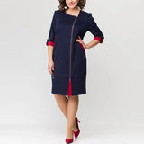 Aurora™ Elegante Jurk met Contrasterende Details