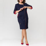 Aurora™ Elegante Jurk met Contrasterende Details